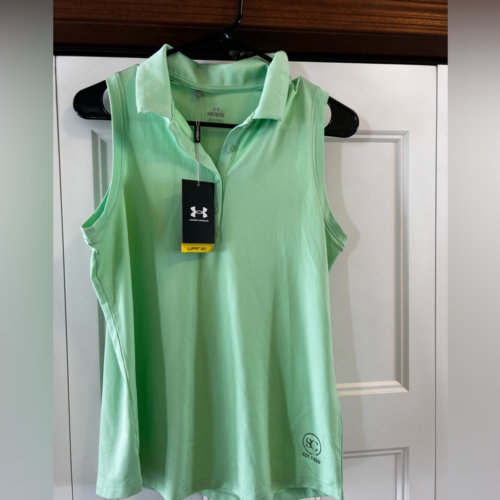 NEW Under Armour Women's Green Sleeveless Top